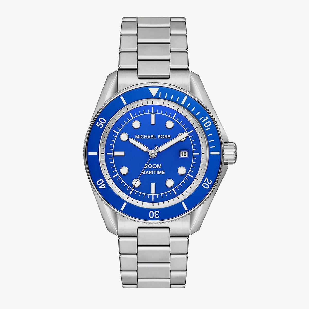Shop Authentic Michael Kors Maritime Three-Hand Blue Dial Silver Steel Strap Watch for Men - MK9160 - Luxxuri