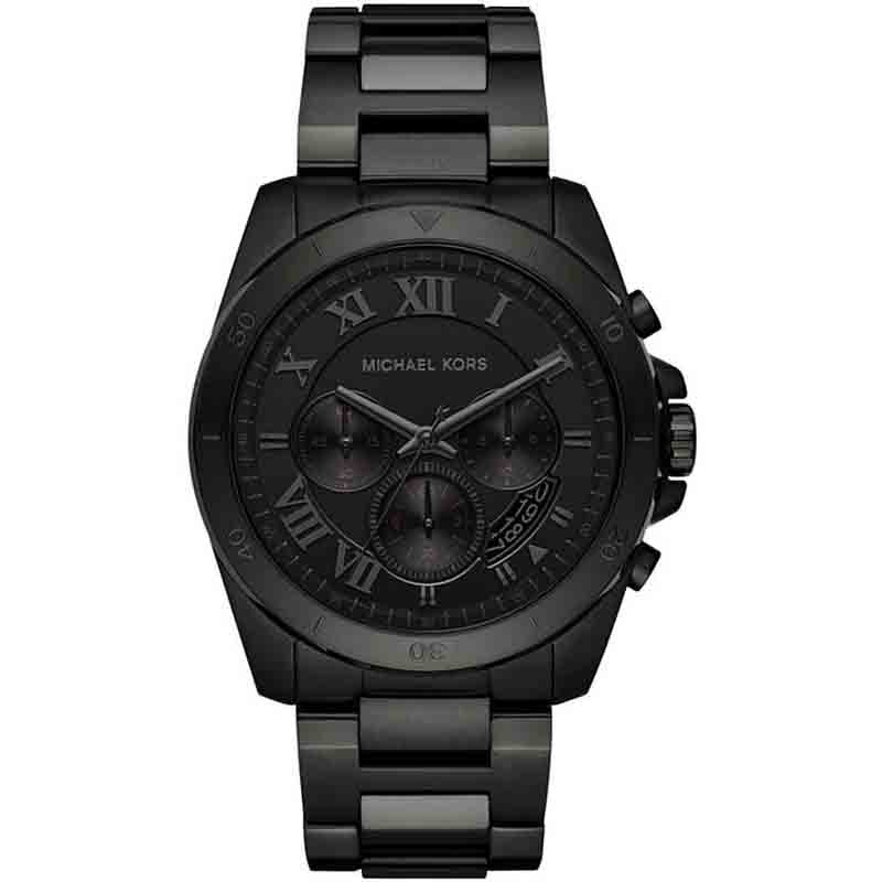 Shop Authentic Michael Kors Brecken Chronograph Black Dial Black Steel Strap Watch For Men - MK8482 - Luxxuri