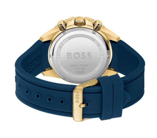 Hugo Boss Admiral Chronograph Blue Dial Blue Rubber SIlicon Strap Watch for Men - 1513965