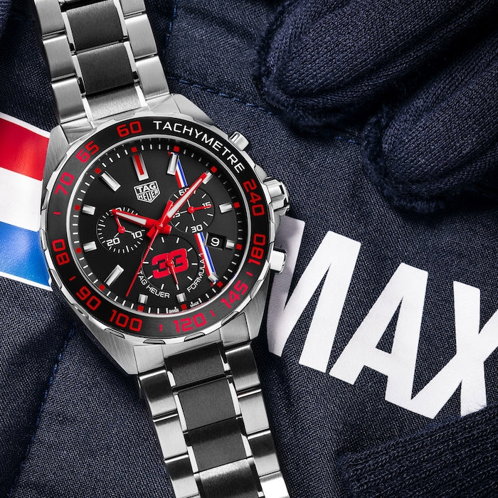 Tag Heuer Formula 1 Max Verstappen Limited Edition Grey Dial Two Tone Steel Strap Watch for Men - CAZ101U.BA0843