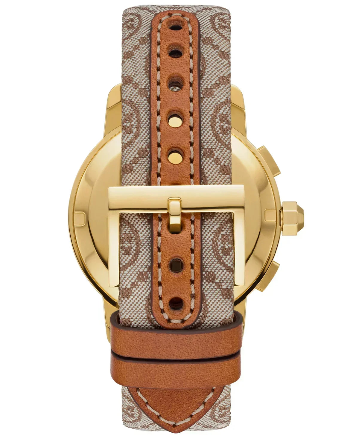 Tory Burch The Tory Chronograph White Dial Maroon Jacquard Strap Watch for Women - TBW1050