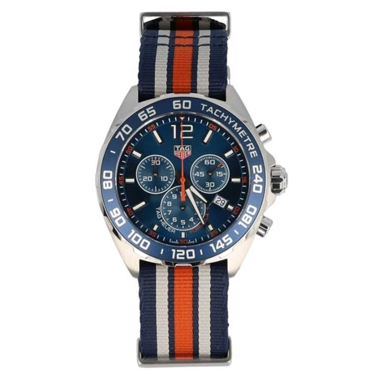 Shop Authentic Tag Heuer Formula 1 Quartz Blue Dial Two Tone NATO Strap Watch for Men - WAZ1010.FC8196 - Luxxuri
