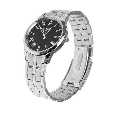 Tissot T Classic Dream Black Dial Silver Steel Strap Watch for Men - T033.410.11.053.01