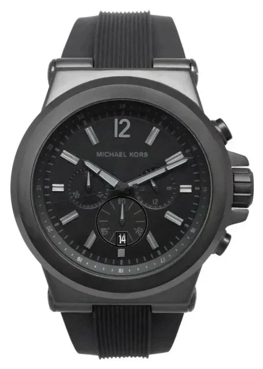Shop Authentic Michael Kors Dylan Black Dial Black Rubber Strap Watch for Men - MK8152 - Luxxuri