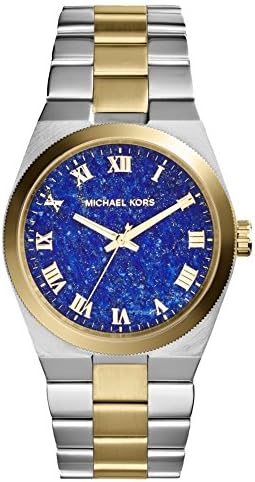 Shop Authentic Michael Kors Channing Blue Dial Two Tone Steel Strap Watch For Women - MK5893 - Luxxuri