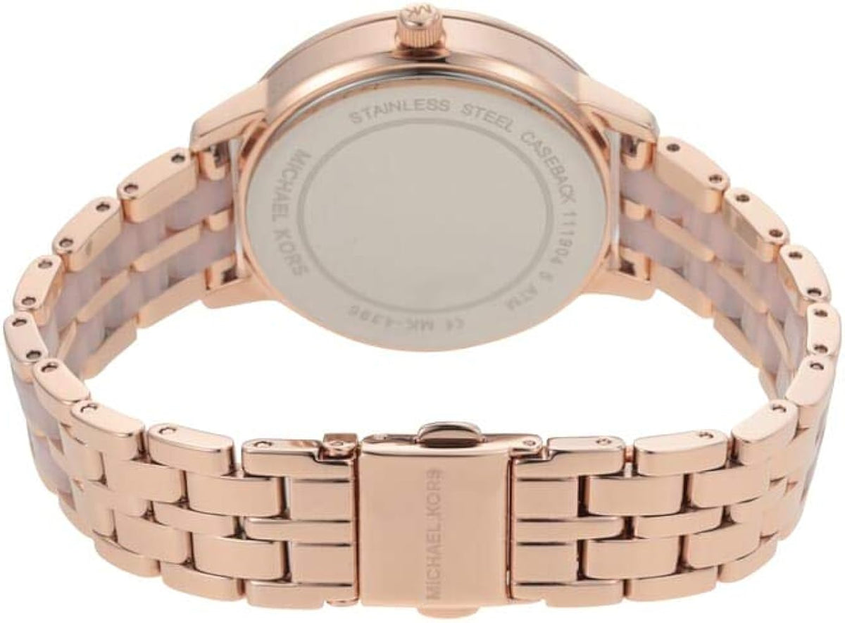Michael Kors Melissa Analog Rose Gold Dial Rose Gold Steel Strap Watch For Women - MK4396