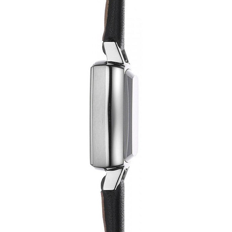 Tissot Lovely Square Quartz Diamonds Black Dial Black Leather Strap Watch For Women - T058.109.16.056.00