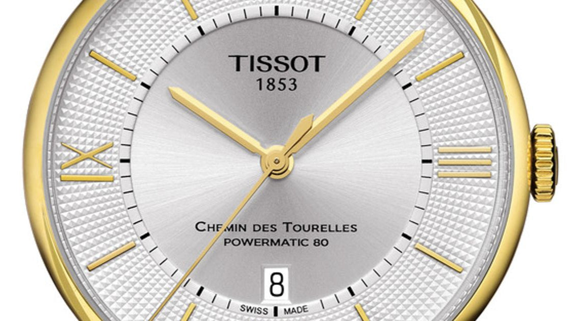 Tissot Chemin Des Tourelles Powermatic 80 Silver Dial Two Tone Steel Strap Watch For Men - T099.407.22.038.00