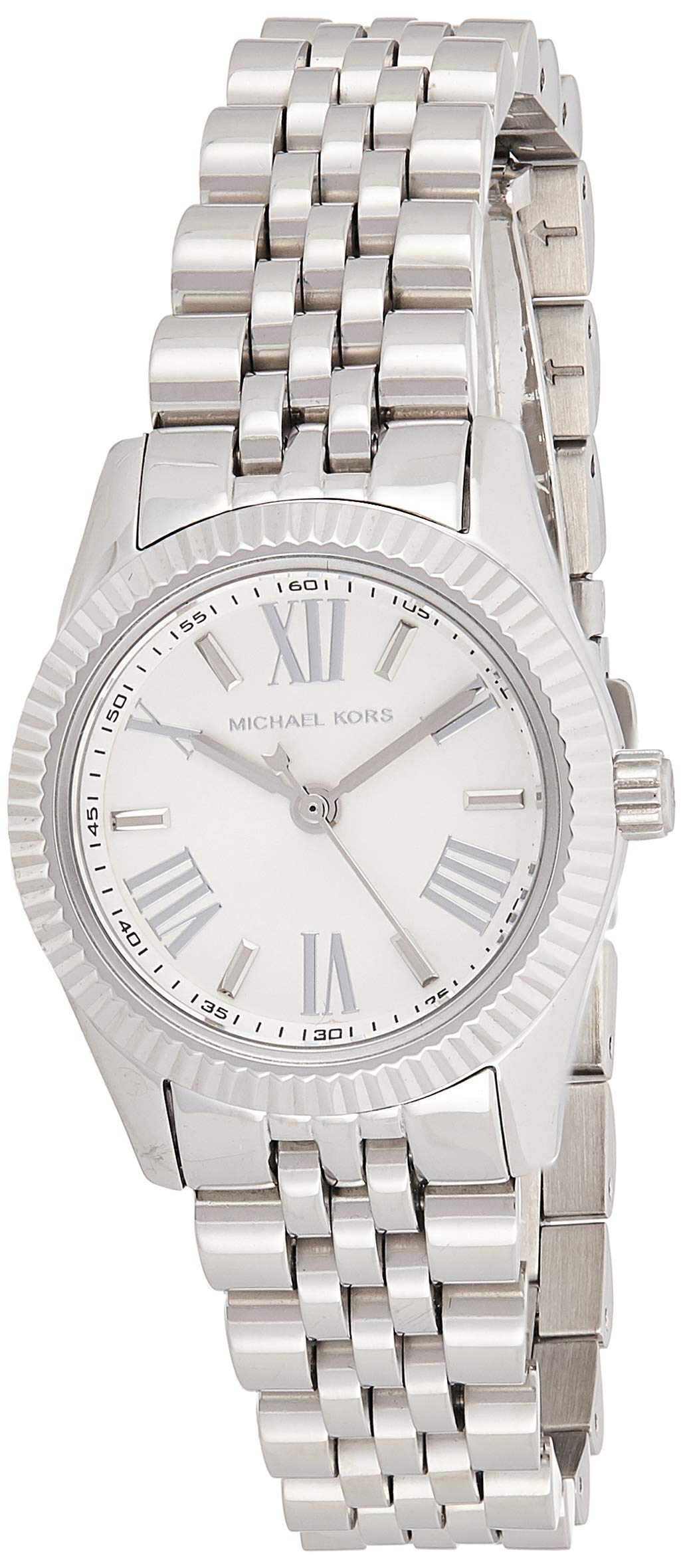 Shop Authentic Michael Kors Lexington Quartz White Dial Silver Steel Strap Watch For Women - MK3228 - Luxxuri