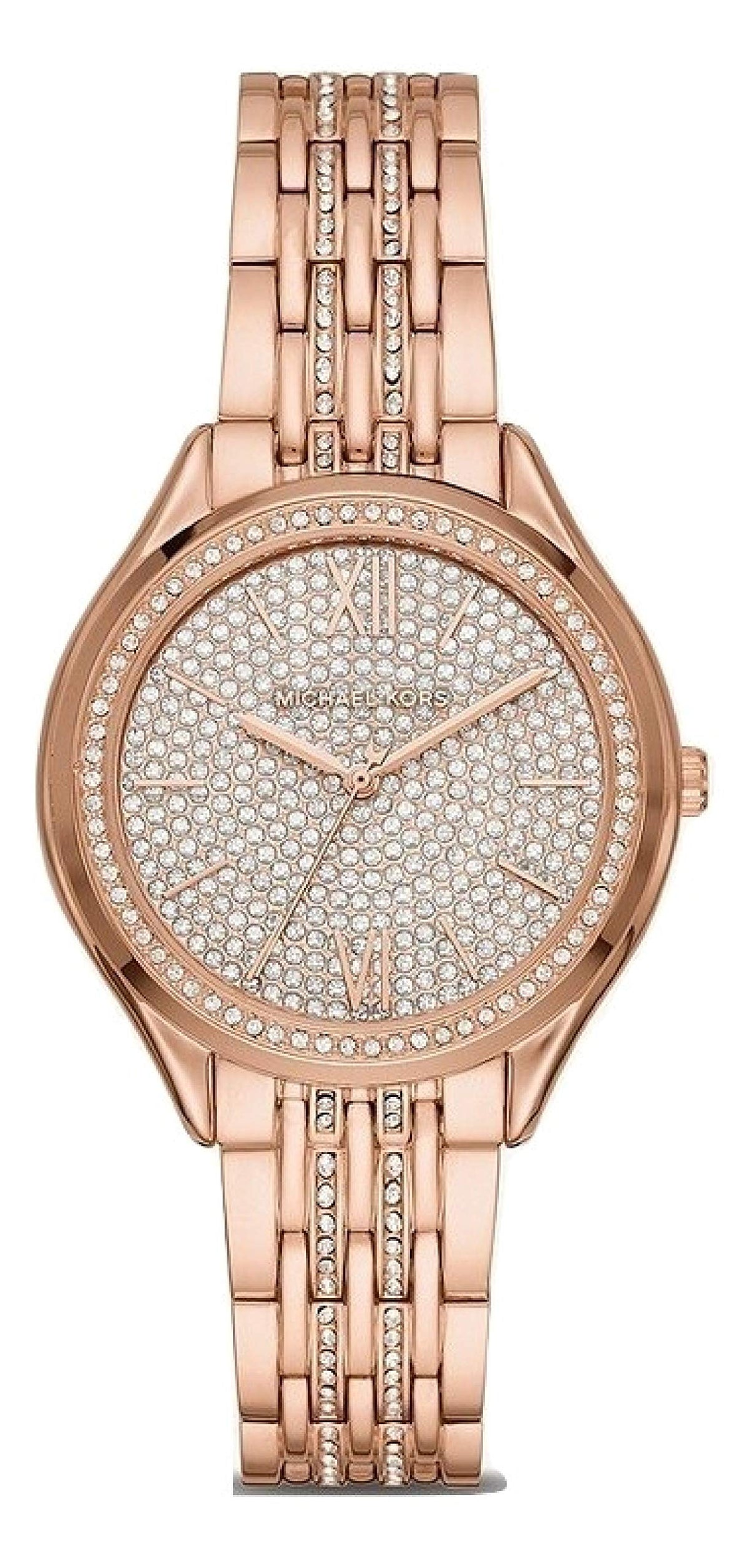Michael Kors Cinthia Mother of Pearl Rose Gold Dial Rose Gold Steel Strap Watch for Women - MK3643