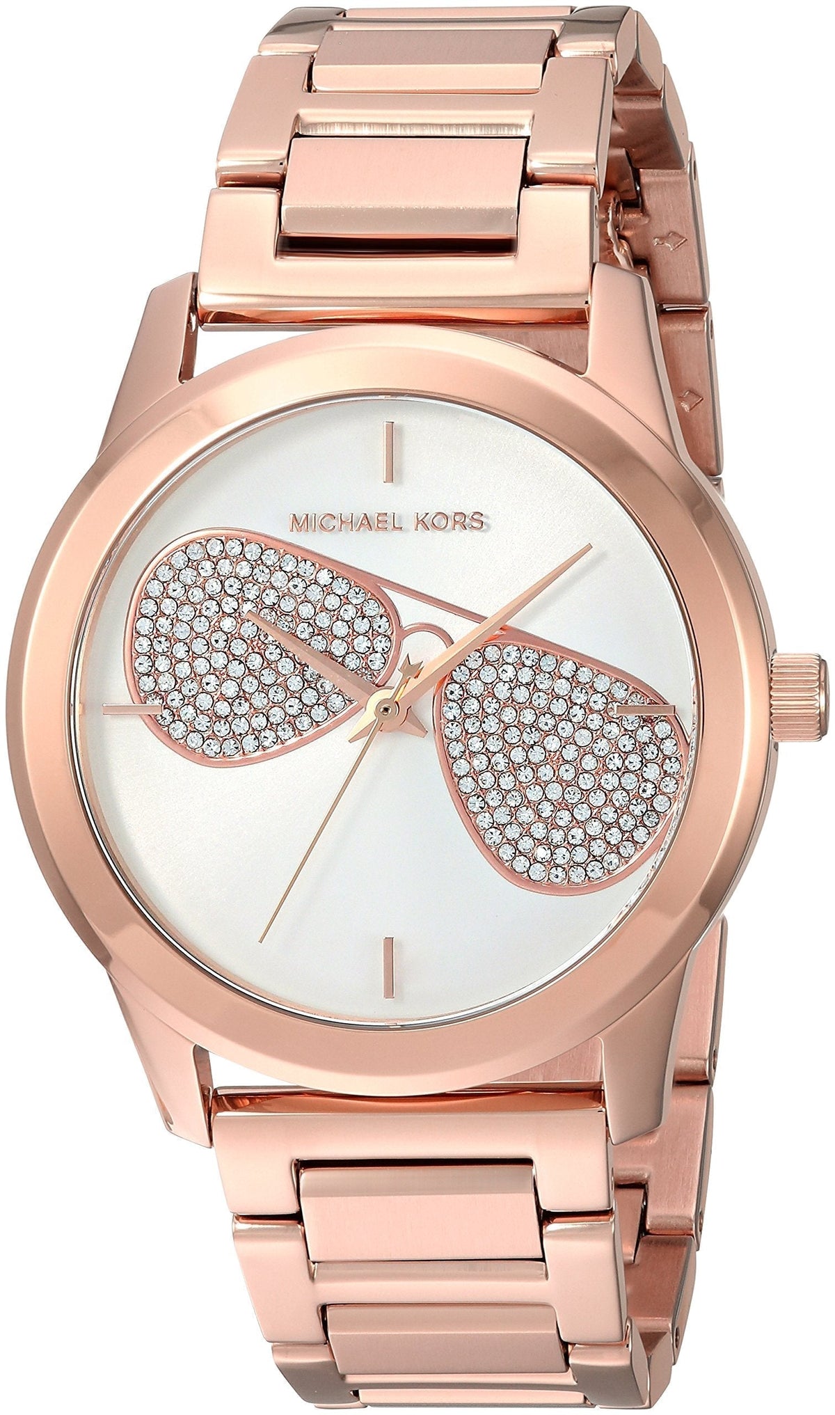 Shop Authentic Michael Kors Hartman Analog White Dial Rose Gold Steel Strap Watch For Women - MK3673 - Luxxuri
