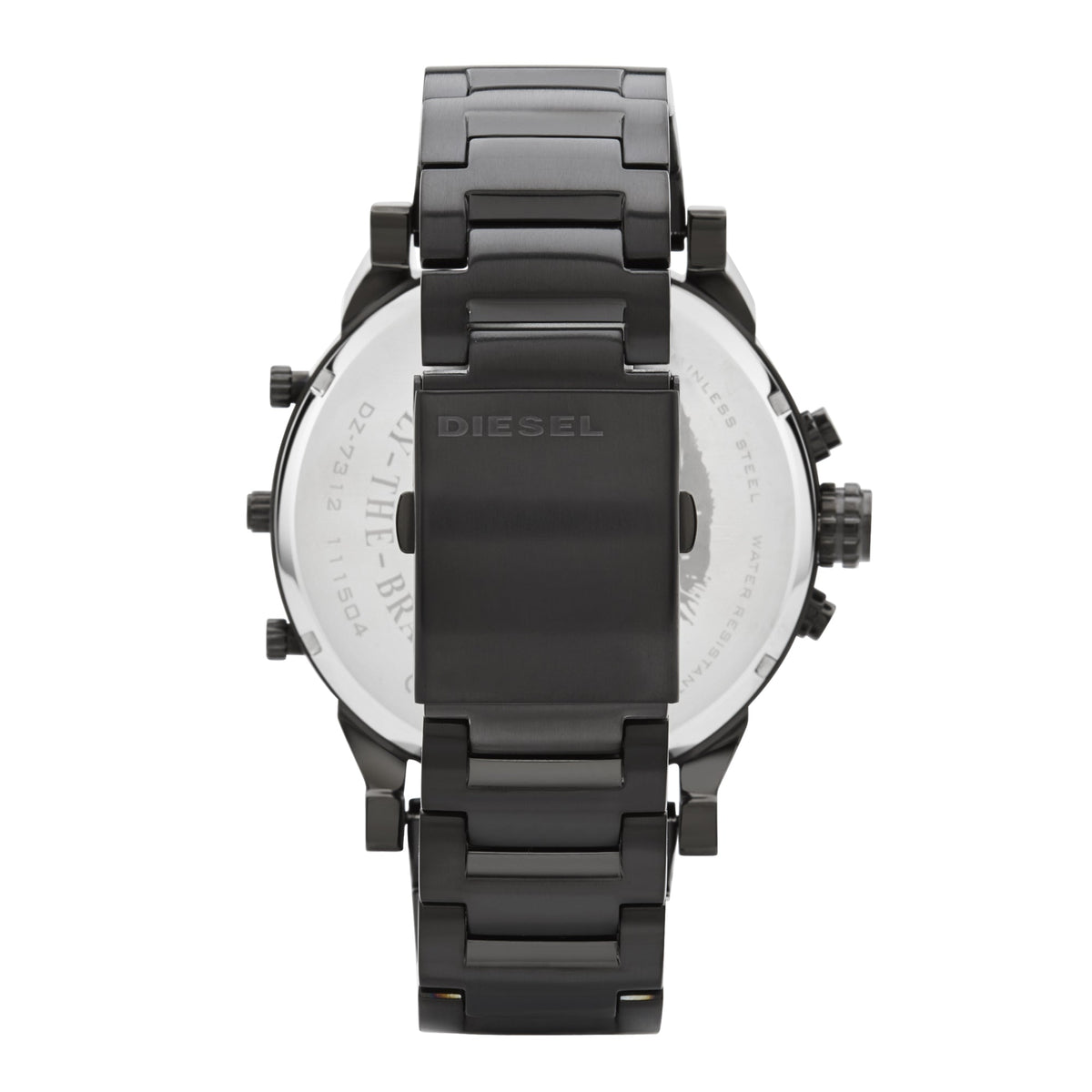 Diesel Mr Daddy 2.0 Chronograph Black Dial Black Steel Strap Watch For Men - DZ7396