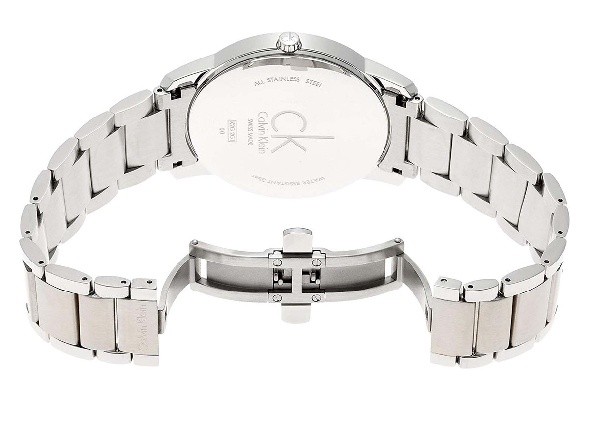 Calvin Klein City Chronograph Silver Dial Silver Steel Strap Watch for Men - K2G2G14X