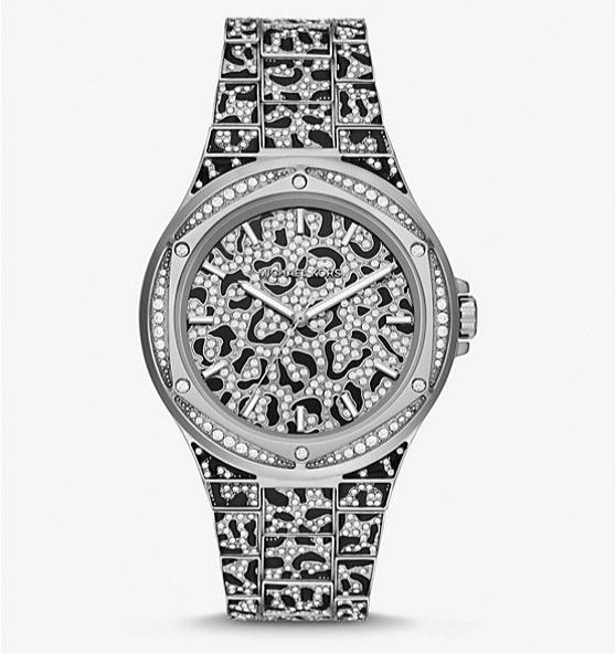 Shop Authentic Michael Kors Lennox Analog Crystals Silver Dial Silver Steel Strap Watch For Women - MK7408 - Luxxuri