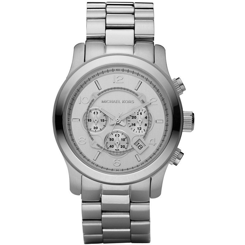 Shop Authentic Michael Kors Runway Silver Dial Silver Steel Strap Watch for Men- MK8086 - Luxxuri