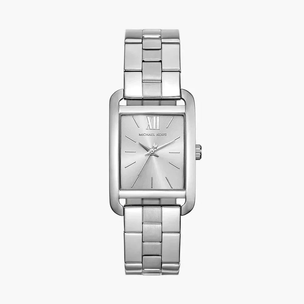 Michael Kors Monroe Three Hand Silver Dial Silver Steel Strap Watch for Women - MKO1033