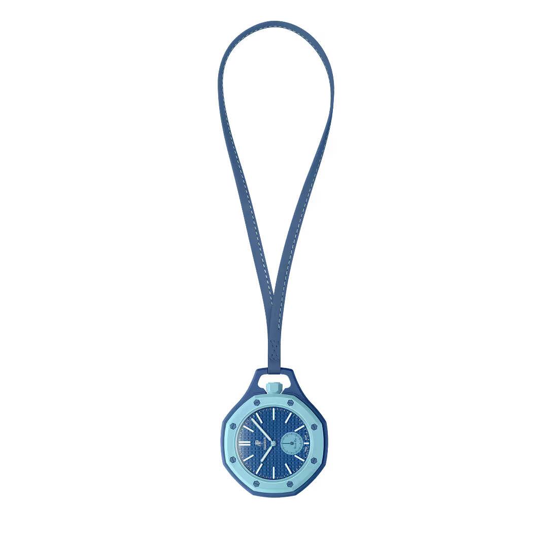 Swatch x AP Royal Pop Blue Dial Blue Leather Lanyard Watch for Men - Lan Ba