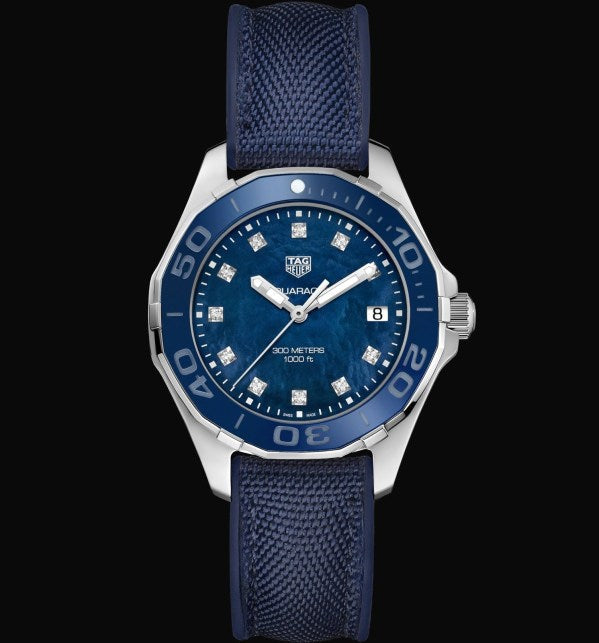 Tag Heuer Aquaracer Blue Mother of Pearl Dial Watch for Women - WAY131L.FT6091