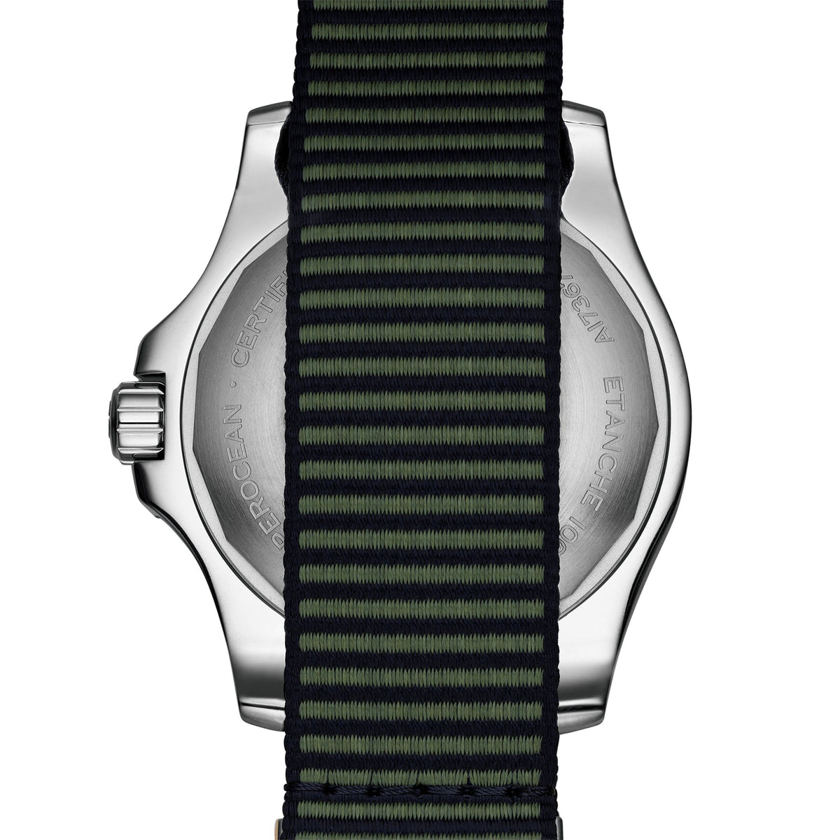 Breitling Superocean Automatic 44mm Outerknown Green Dial Green Nylon Strap Watch for Men - A17367A11L1W1