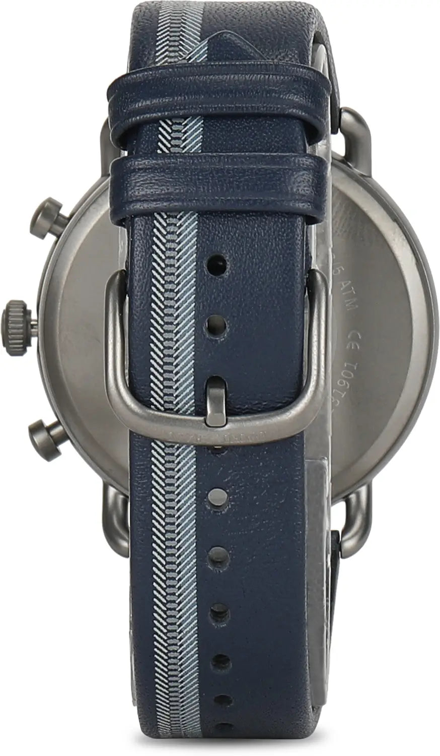 Emporio Armani Aviator Silver Dial Two Tone Leather Strap Watch for Men - AR11202