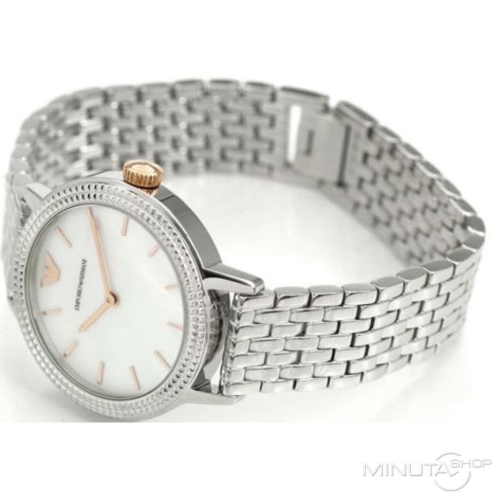 Emporio Armani Interchangeable Mother of Pearl Dial Silver Steel Strap Watch For Women - AR80020