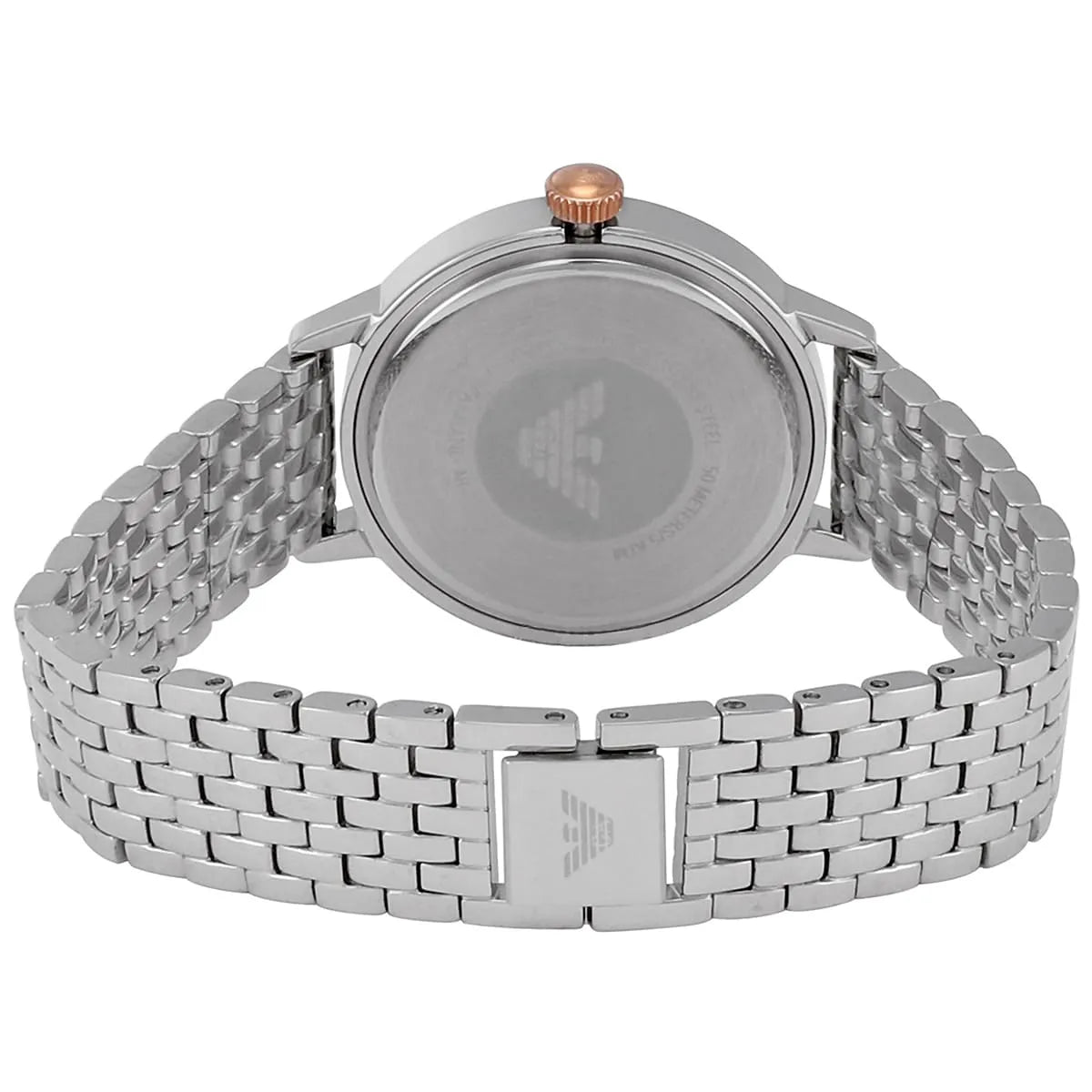 Emporio Armani Interchangeable Mother of Pearl Dial Silver Steel Strap Watch For Women - AR80020