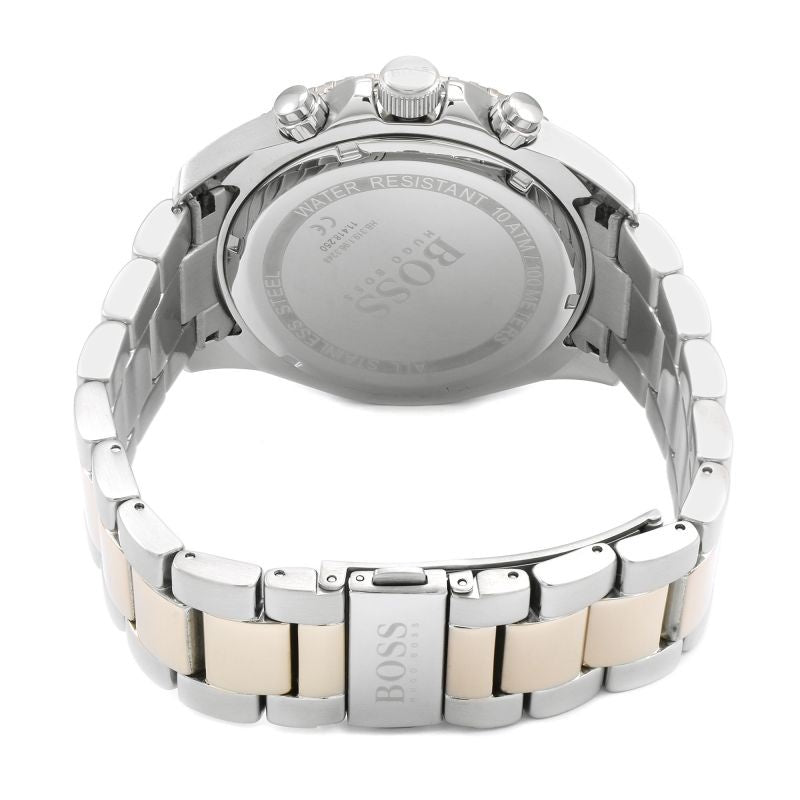 Hugo Boss Ocean Edition Chronograph Black Dial Two Tone Steel Strap Watch for Men - 1513705
