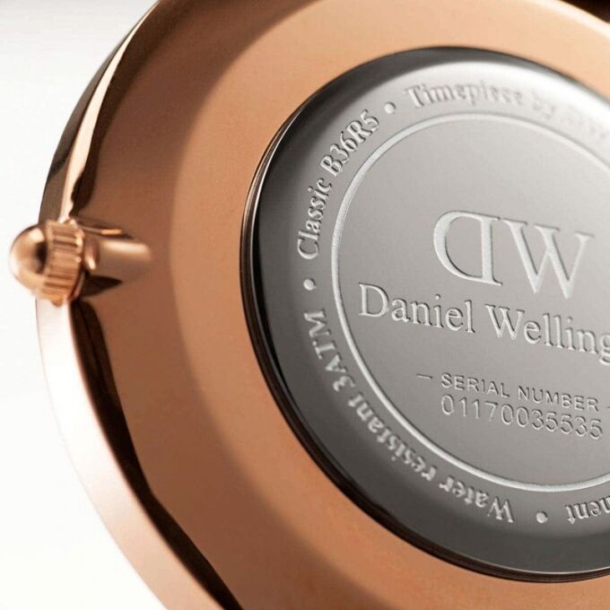Daniel Wellington Classic York White Dial Brown Leather Strap Watch For Men - DW00100011