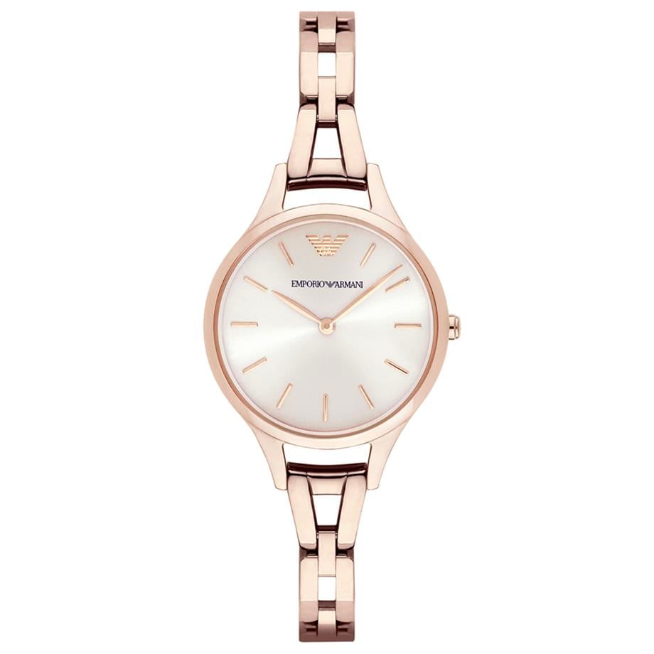 Emporio Armani Aurora Rose Gold Dial Rose Gold Steel Strap Watch for Women - AR11055