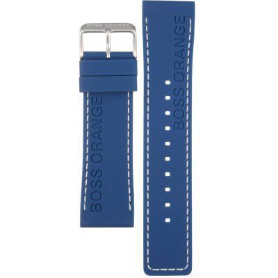 Hugo Boss Globetrotter Chronograph Blue Dial Blue Silicone Strap Watch for Men - 1513821