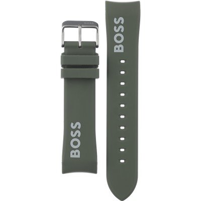 Hugo Boss Volane Chronograph Grey Dial Green Silicone Strap Watch For Men - 1513952
