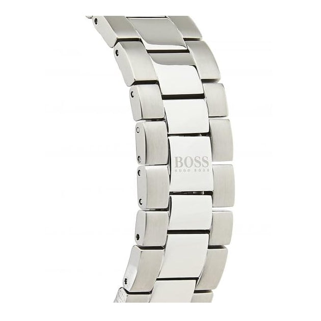 Hugo Boss Ikon Chronograph White Dial Silver Steel Strap Watch for Men - 1512962