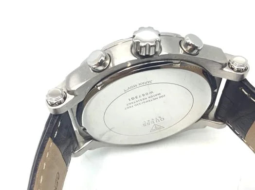 Guess Pinnacle Chronograph Quartz Blue Dial Brown Leather Strap Watch For Men - W0673G1