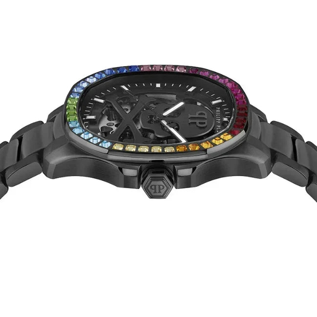 Philipp Plein High-Conic Automatic Black Dial Black Stainless Steel Strap Watch For Men - PWRAA0823