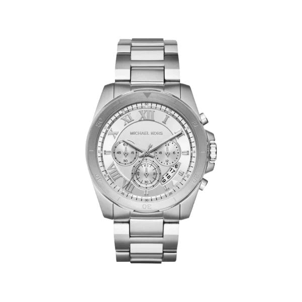 Shop Authentic Michael Kors Brecken Chronograph Silver Dial Silver Steel Strap Watch For Women - MK8562 - Luxxuri