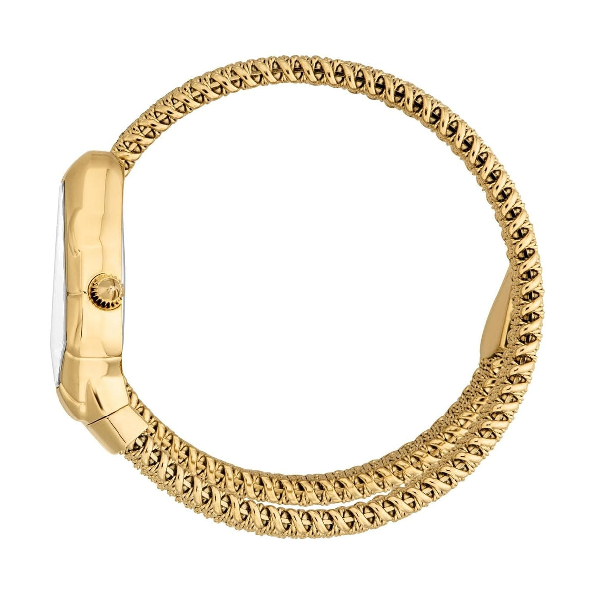 Just Cavalli Fiamma Silver Dial Gold Steel Strap Watch for Women - JC1L426M0025