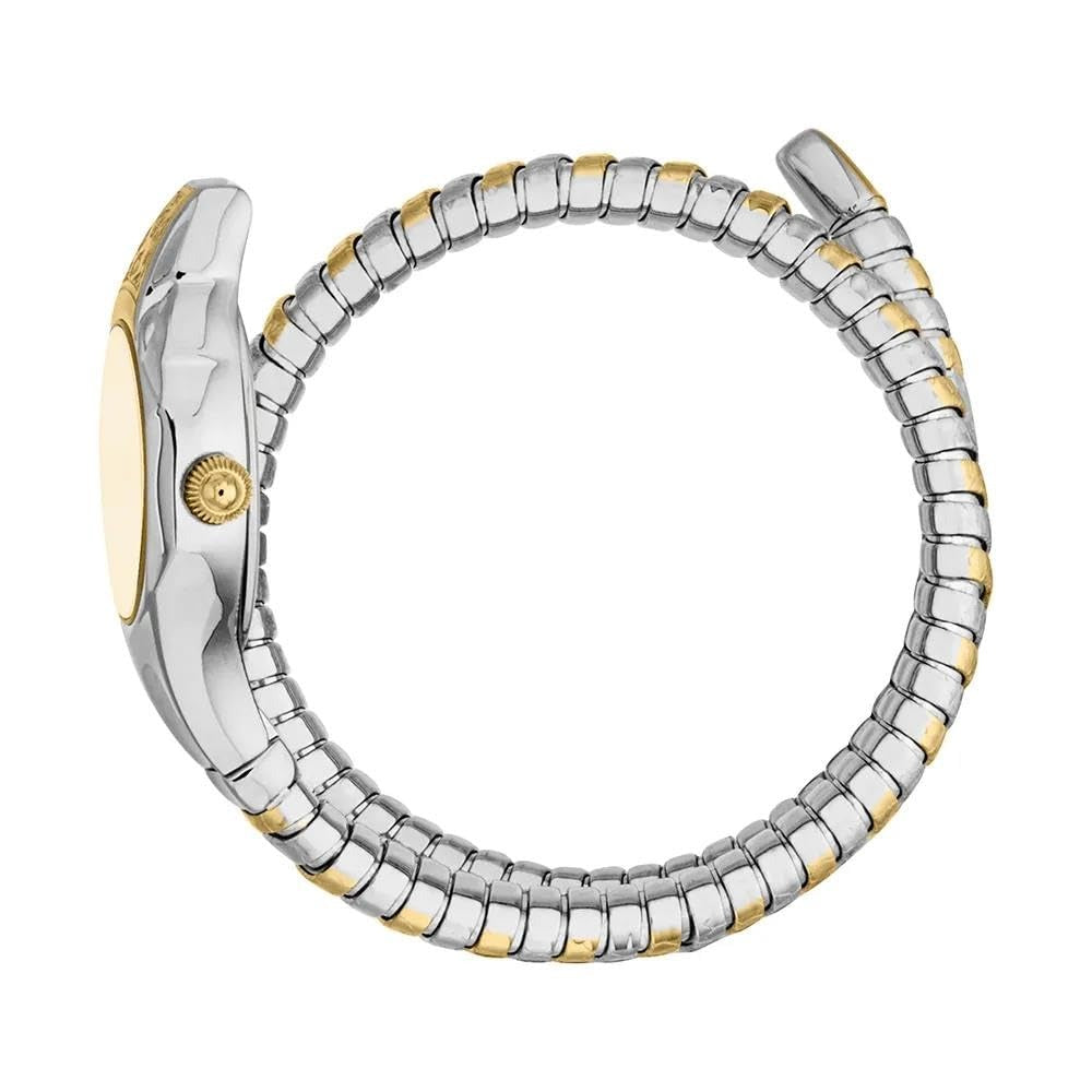 Just Cavalli Fiore Gold Dial Two Tone Steel Strap Watch for Women - JC1L354M0055