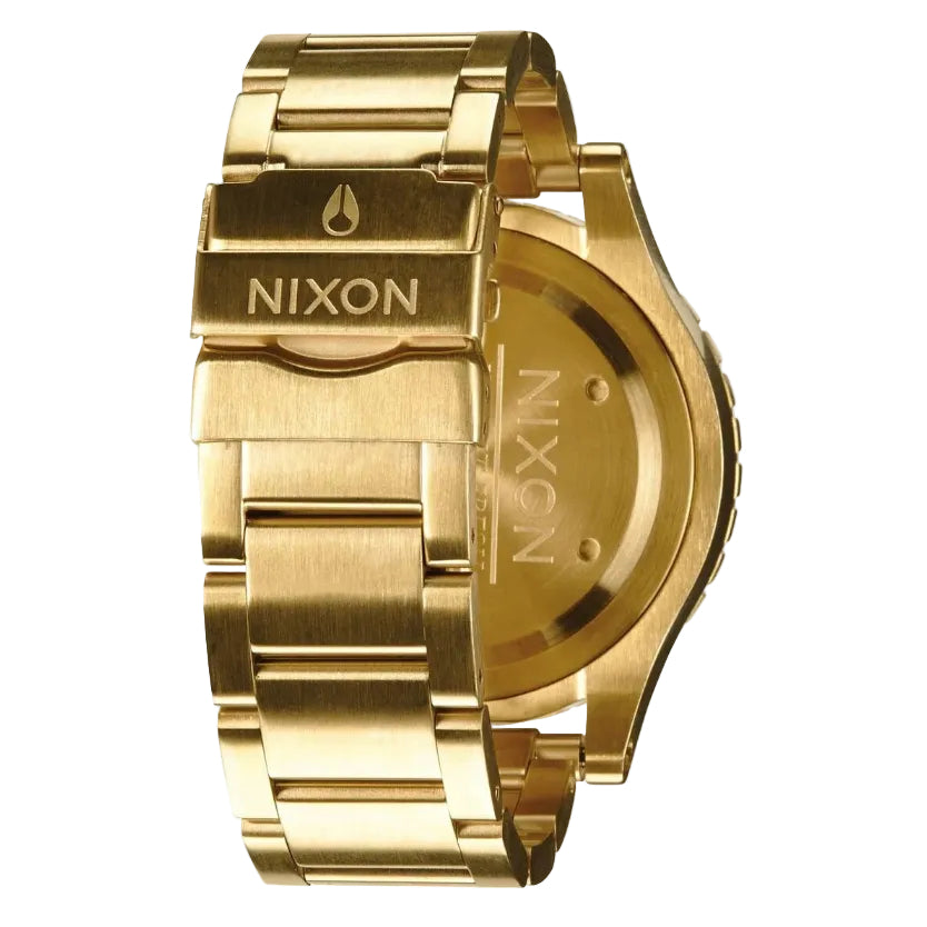 Nixon 48-20 Chrono Gold Dial Gold Steel Strap Watch for Men - A486-502