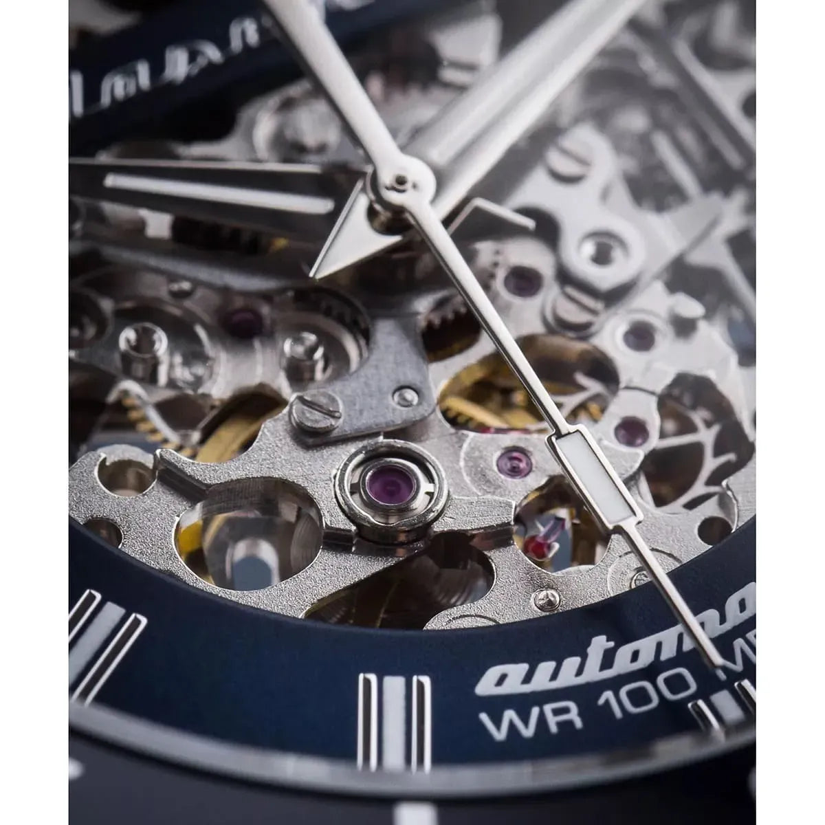 Maserati SFIDA Skeleton Automatic Blue Dial Silver Steel Strap Watch for Men - R8823140011