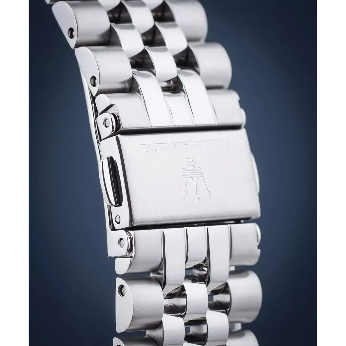 Maserati SFIDA Skeleton Automatic Blue Dial Silver Steel Strap Watch for Men - R8823140011
