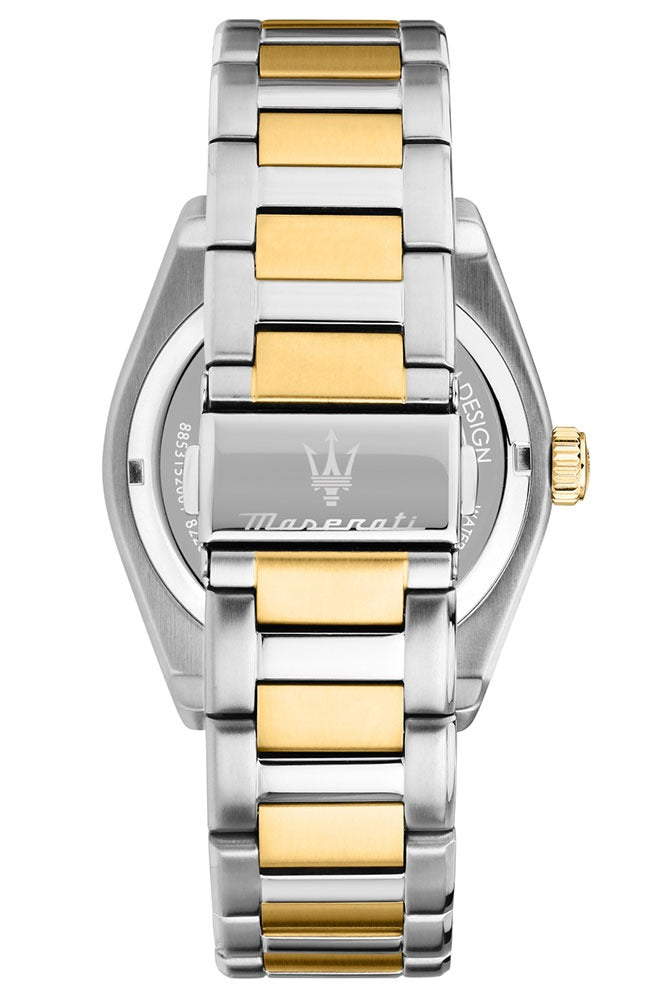 Maserati Velocità Date Blue Dial Two Tone Steel Strap Watch for Men - R8853152001