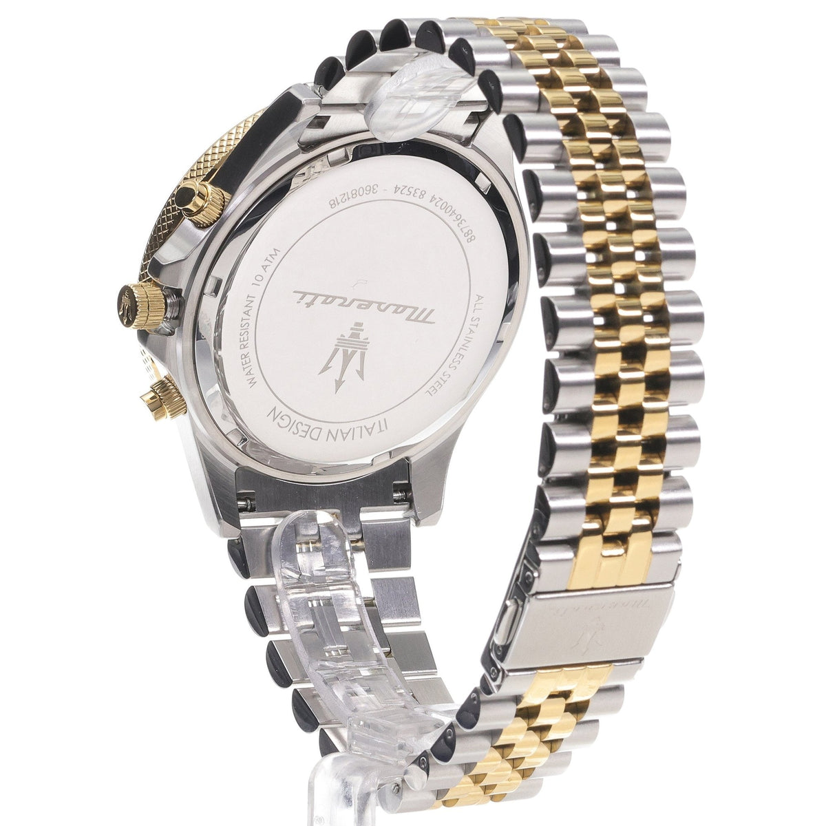 Maserati SFIDA Chronograph Silver Dial Two Tone Steel Strap Watch for Men - R8873640024