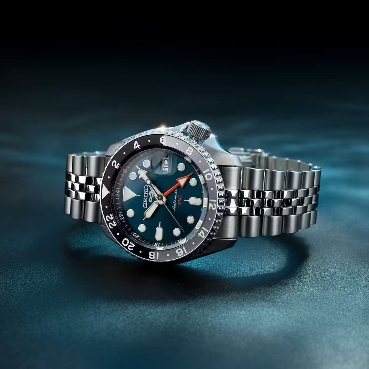 Seiko 5 Sports SKX Racers Heritage Velocity Blue Dial Silver Steel Strap Watch for Men - SSK045K1