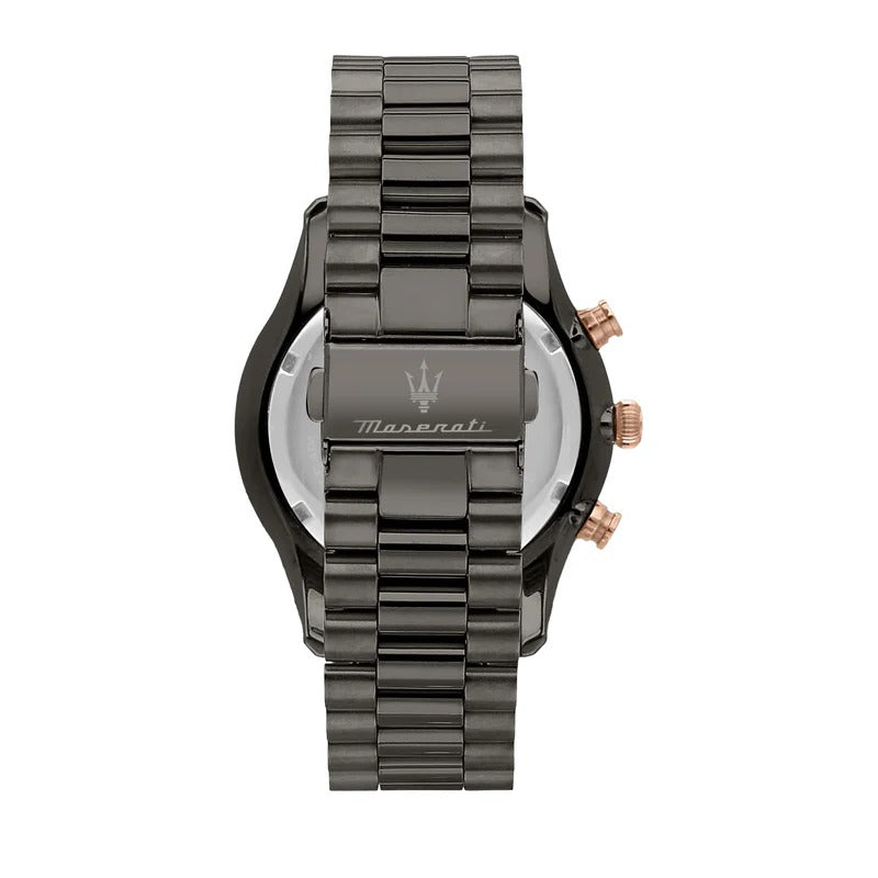 Maserati Tradizione Chronograph Black Dial Black Steel Strap Watch for Men - R8873646001