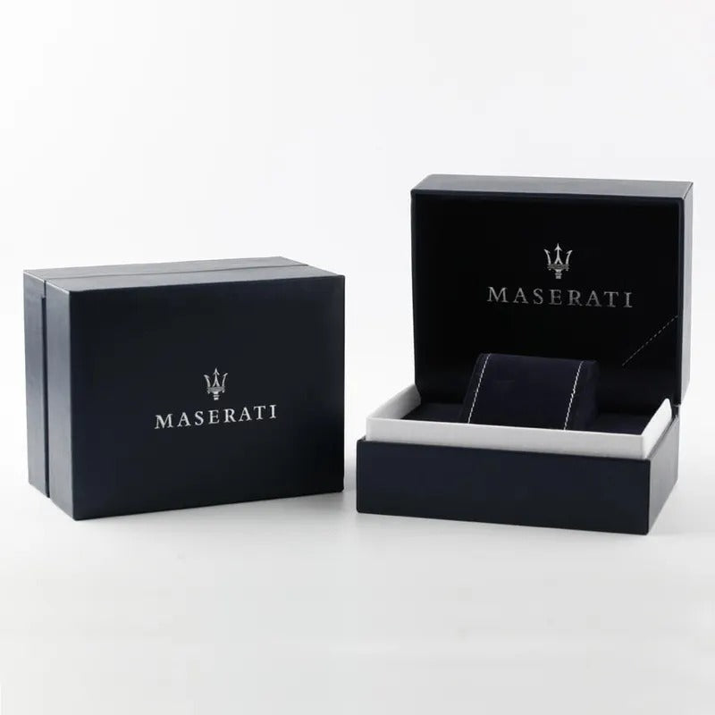 Maserati SFIDA Skeleton Automatic Blue Dial Silver Steel Strap Watch for Men - R8823140011