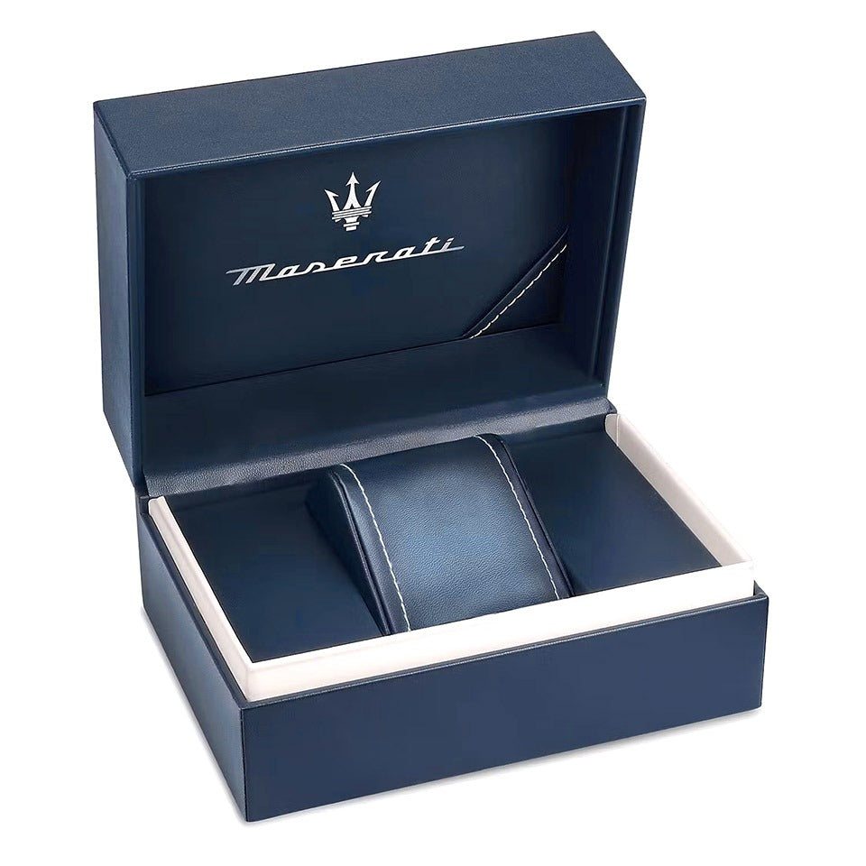 Maserati Successo Chronograph Blue Dial Blue Rubber Strap Watch for Men - R8871621044