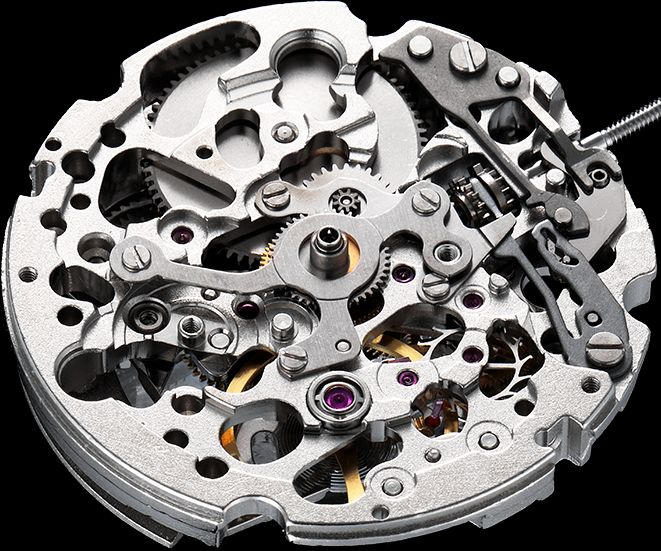 Maserati SFIDA Skeleton Automatic Blue Dial Silver Steel Strap Watch for Men - R8823140011