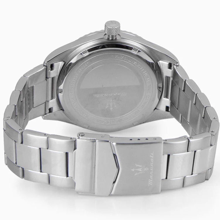 Maserati Competizione Blue Dial Silver Steel Strap Watch for Men - R8853100029