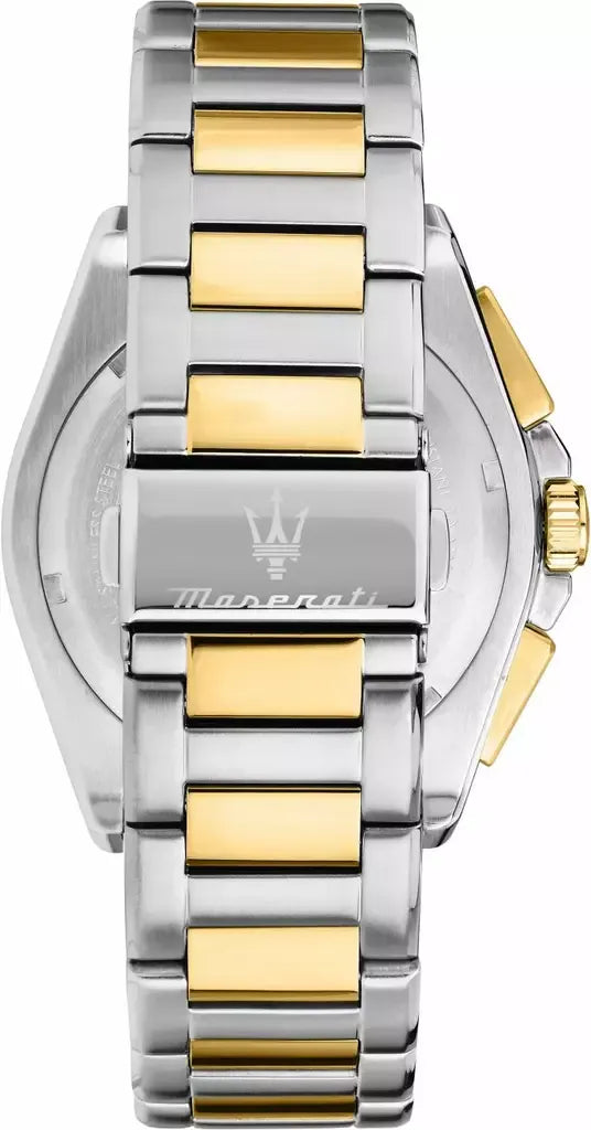 Maserati Velocità Chronograph Black Dial Two Tone Steel Strap Watch for Men - R8873652003