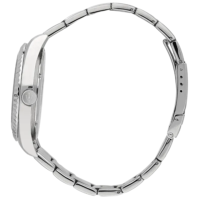 Maserati Competizione Silver Dial Silver Steel Strap Watch for Men - R8853100045